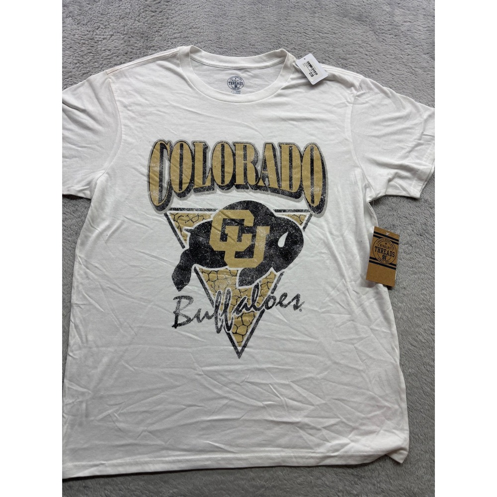 Rivalry Threads 91 Colorado Buffaloes NCAA Graphic T-Shirt White Mens Large NWT